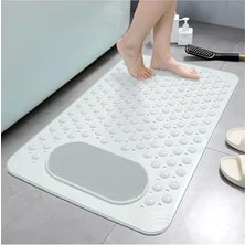 aklow akyoleticaret 2 Adet Vantuzlu Banyo ve Duş Kaydırmazı, Küvet Içi Paspas, Beyaz, 36 x 69,5 cm