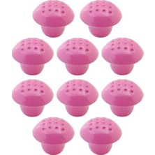 aklow akyoleticaret 10 Adet Pembe Metal Noktalı Düğme Mantar Çekmece Dolap Dolabı Kapak Kulpu Kulbu Kulpları