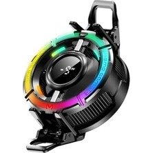 aklow akyoleticaret Göstergeli 6000 Rpm Turbo Fan, Işıklı Klipsli Buz Etkili Telefon Soğutucu Radyatör