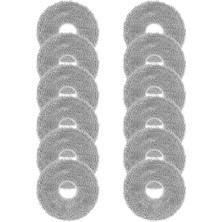 Şanal Dreame X50 / X40 / L20 Ultra Complete, L50 / L40 / X30 / L10 / L10S Pro Ultra, Xiaomi X20 Pro/max Robot Süpürge Için 12 Adet Silme Bezi, Tekrar Kullanılabilir ve Yıkanabilir Mikrofiber Silme Pedi
