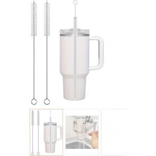 Şanal Yenigeldi 2 Adet Uzun Pipet Temizleme Fırçası, 30 Cm, Paslanmaz Çelik ve Dayanıklı Naylon Uçlu, Stanley Quencher ve Büyük Boy Termoslar Için Hijyenik Yıkama