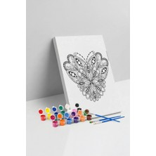 Tabdiko Desenli Mandala Tuval Boyama Seti 40X50 cm