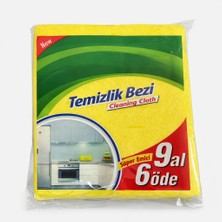 Şanal Temizlik Bezi Süper Emici Sarı Mutfak ve Ev Temizlik Bezi, 9'lu Paket