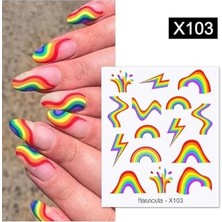 aklow akyoleticaret Su Transferli Nail Art Sticker X103 (53013-3) 3944