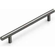 aklow akyoleticaret Titanyum Renk Metal Mobilya Mutfak Dolap Çekmece Dolabı Kulbu Kulpu Kulpları, 160 Mm, 16 Cm, (1 Adet)