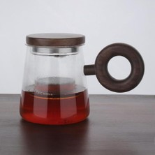 aklow akyoleticaret Akasya Doğal Cam Kupa Demleme Çay Bitki Çayı Detoks Bardağı 550 ml