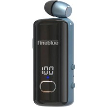 Just Cheap Store Fineblue F580 Dijital Göstergeli Makaralı Titreşimli Bluetooth Kulaklık Mavi