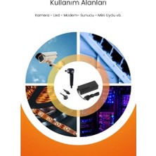 aklow akyoleticaret 12V 7A 84W Adaptör; 5.5 x 2.5 Mm, Akım Korumalı, Kamera, LED ve Modem Için