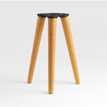 aklow akyoleticaret Sehpa Ayak Takımı Kahverengi Boyalı Doğal Ahşap Silindir Mobilya Ayağı Aksesuar Ayakları, 35 Cm, 3'lü