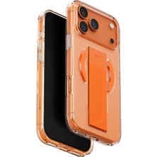 aklow akyoleticaret iPhone 17 Pro Max Uyumlu Turuncu Tutma Bantlı Bilek Askılı Kılıf