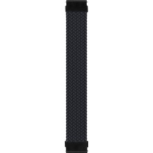 Şanal Microsonic Samsung Gear S3 Classic Için Kordon, (Large Size, 165MM) Braided Solo Loop Band Siyah [gear S3 Classic ile Uyumlu Kordon - Siyah]