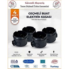 Trendhomm Geçmeli Anahtar Priz Kasası - Sıva Altı - 4 Adet
