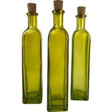 aklow akyoleticaret 350 ml Sarı Mantarlı Şişede %100 Geri Dönüştürülmüş 3'lü Yağ Sirkesi Paketi