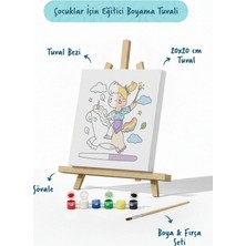 Tabdiko Unicorn Prenses Boyama Tuvali – Şövaleli Boya Seti 20X20