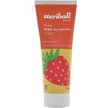 aklow akyoleticaret Doğal Florürsüz Diş Macunu 75 Ml, Çilek Florür Içermez, Hidroksiapatitli, Vegan