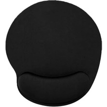 aklow akyoleticaret Bilek Destekli Jel Mouse Pad, Ergonomik Kaymaz Taban, Oyun ve Ofis Için Fare Altlığı, Suya Dayanıklı (Siyah)