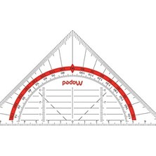 aklow akyoleticaret Helit M028600; Gönye Geo-Flex, 16 Cm, Şeffaf