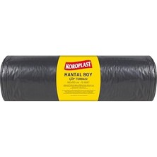 aklow akyoleticaret Endüstriyel Hantal Boy Siyah Çöp Poşeti 10'lu 100X150 cm Yırtılmaz ve Sızdırmaz Çift Katlı Geri Dönüştürülebilir