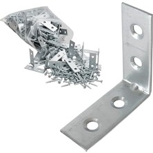 aklow akyoleticaret (25 Adet) Metal Köşebent 40X40X15 mm Ince L Demiri Gönye Mobilya Duvar Sabitleme Bağlantı Aparatı