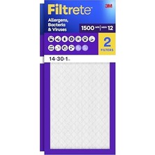 aklow akyoleticaret 14X30X1 Ac Fırın Hava Filtresi, Mpr 1500, Healthy Living Ultra Alerjen, 2'li Paket, Tam Ölçüler 13,81 x 29,81 x 0,78