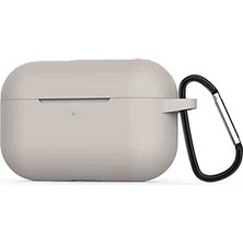 aklow akyoleticaret Apple Airpods Pro ile Uyumlu Airbag Silikon Kılıf Gri