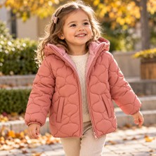 Tace Kids Kapüşonlu Kapitone Şişme Mont Içi Polar Astarlı