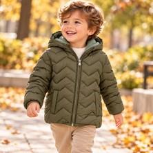 Tace Kids Kapüşonlu Kapitone Şişme Mont Içi Polar Astarlı
