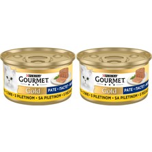 aklow akyoleticaret Gold Kıyılmış Tavuklu Yaş Kedi Maması, Yetişkin, 85 G 2'li Paket