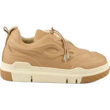 Ortoplus Deri Ortopedik Kadın Sneaker Ayakkabı ET3210 Bej