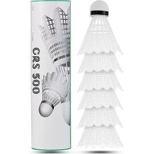 aklow akyoleticaret 6 Adet Badminton Topu Semi-Pro Dengeli Hız Başlangıç Kutulu Mantar Kafa Deluxe Top Seti Beyaz 620