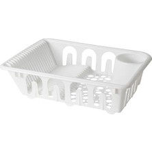 Şanal Ikea Bulaşık Sepeti 36X46 cm Beyaz Renk Meridyendukkan Delikli Beyaz Bulaşıklık