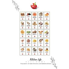 Şanal Kitchen Life 25 Adet Yıkanabilir Saklama Kabı Etiketi - Stickerı,çok Renkli