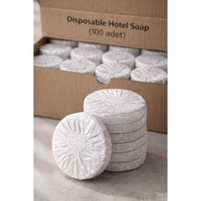 aklow akyoleticaret Buklet Sabunu, 100 Adet, Pile Sargılı Yuvarlak, 15 G, Misafir ve Otel Için, Ekonomik Paket