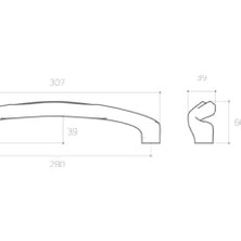 aklow akyoleticaret System 9570 Çekme Kolu A PPH9570 0280 Cr, 28 Cm, Tek Ebat, Krom Renk