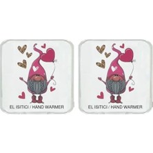 aklow akyoleticaret Kalpli Noel Cücesi Cep Sobası, El Isıtıcı, Sıcak Su Torbası Pvc 10X9,5 cm