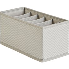 Şanal Ocean Home Textile 6 Bölmeli Balıksırtı Çekmece Içi Düzenleyici Kutu 13 x 28 x 13 cm