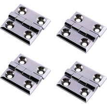 aklow akyoleticaret Kapak, Metal Gümüş Yaprak Menteşe 4 Adet 60X60 mm Kapi Pencere Dolap Mobilya Menteşe Bağlantı Aksesuar