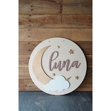 aklow akyoleticaret Isimli Bebek ve Çocuk Odası Kapı Süsü, 30 C M, Isim Belirtme Alanı