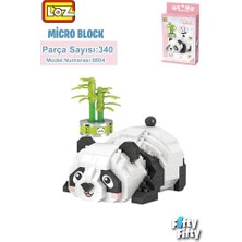 aklow akyoleticaret Micro Block Serisi Panda 340 Parça Oyuncak Yapım Seti FFLZ-8804