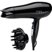 King K428 Adora Saç Kurutma Makinesi | 2000W Güç | 2 Hız & Isı Ayarı | Difüzörlü Saç Kurut