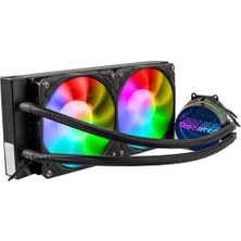 aklow akyoleticaret Nitro Cold 200 240 mm Sıvı Işlemci Soğutma Sistemi, Intel ve Amd Destekli, Rgb Fanlı, Infinite Panel, Siyah