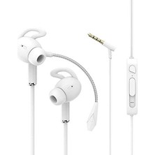Şanal Psr Aksesuar Ak-P9 3.5mm Kulaklık – Çift Mikrofonlu, Hd & 3D Surround Ses, Güçlü Bass, Gürültü Önleyici, Ergonomik Kulak Içi Kulaklık (Beyaz)