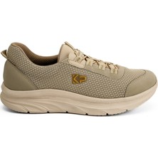 King Paolo Sneaker Tekstil Yürüyüş Unisex Bağcıklı Ayakkabı KP5121 Bej
