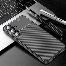 aklow akyoleticaret Samsung Galaxy S25 Fe ile Uyumlu Kılıf Siyah Karbon Silikon Orijinal (Samsung Galaxy S25 Fe ile Uyumlu, Siyah)