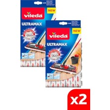 aklow akyoleticaret Ultramax Mikrofiber Yedek Mop, 2 Paket, Pkt-H-Ultramat YEDEK2Lİ