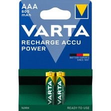 Şanal Varta Rechargeable Accu 2 Aaa 800 Mah R2U, Yeşil/gri