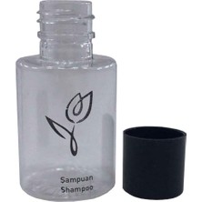 aklow akyoleticaret 100 Adet Boş Baskılı Otel Tipi Şampuan Şişesi, 30 ml Silindir, Tek Kullanımlık