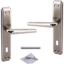 aklow akyoleticaret Ahşap Metal Çelik 1 Iç Oda Kapı Kolu Aynalı Sağa Sola Uygun Saten Renk Dış Pvc Kapısı Tutamağı Takım