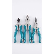 Ergonomik Izole Saplı 3'lü Pense Takımı - Pense 175 Mm/yan Keski 160 Mm/kargaburun 160 mm