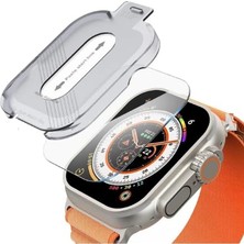 aklow akyoleticaret Apple Watch Ultra 2 49 mm Cam Ekran Koruyucu, Hizalama ve Otomatik Uygulama Aparatlı